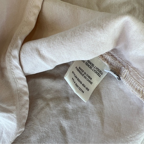 Bella Dahl Frayed Edge Cami Tank Top Linen Sand Tencel Boho Medium - Picture 5 of 8